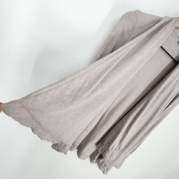 James Perse Soft Angora Blend Long Sleeve Open Cardigan Heather Grey Small / 1 - Picture 5 of 11